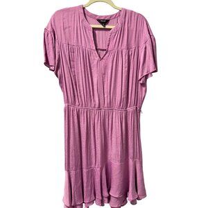 Simply Vera Vera Wang Short Sleeve Ruffled Hem Dress XL 100% Polyester Dress